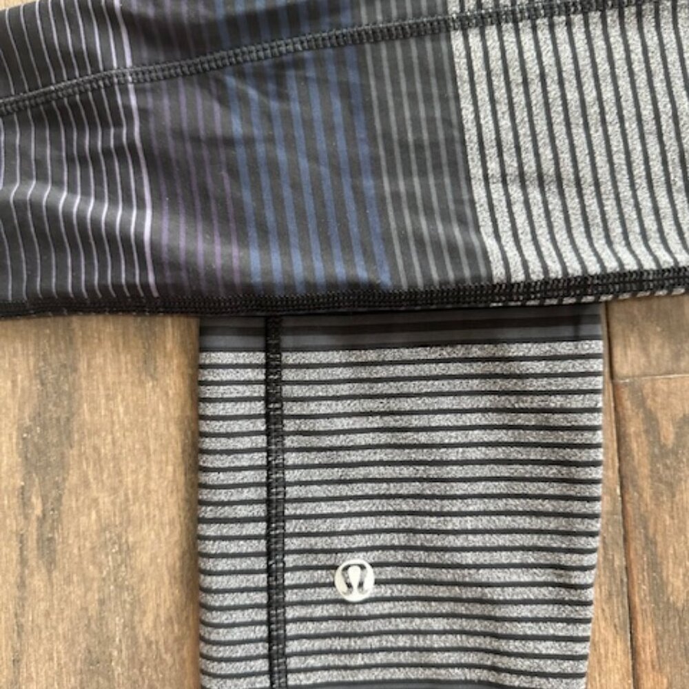 Lululemon Striped Full Length Leggings Size 4 - Picture 13 of 16